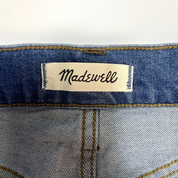 Madewell Button Fly High‎ Rise Denim Cut-Off Jean Shorts Sz 26 Copper Buttons - Picture 4 of 11